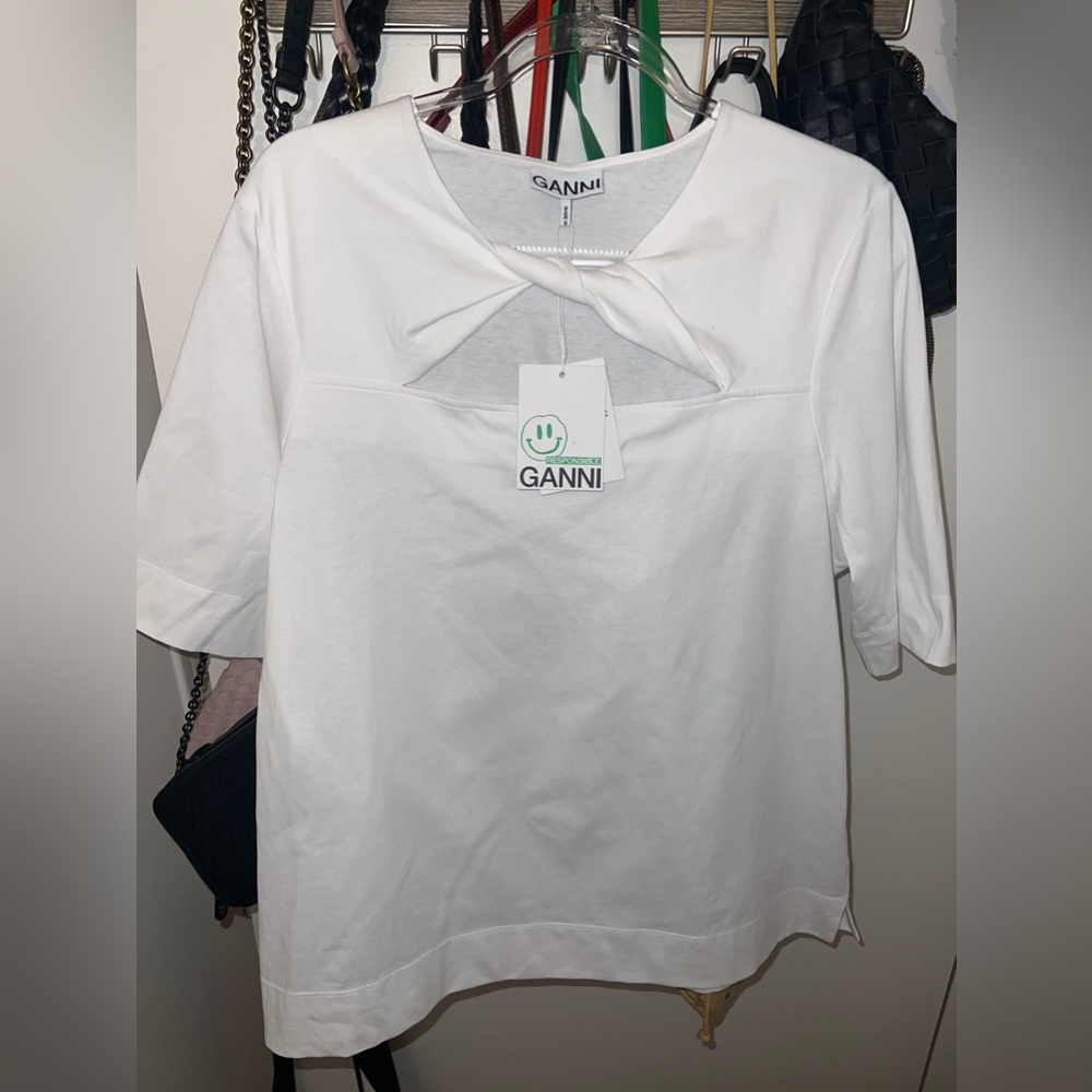 GANNI basic cotton jersey top NWT - Picture 3 of 11